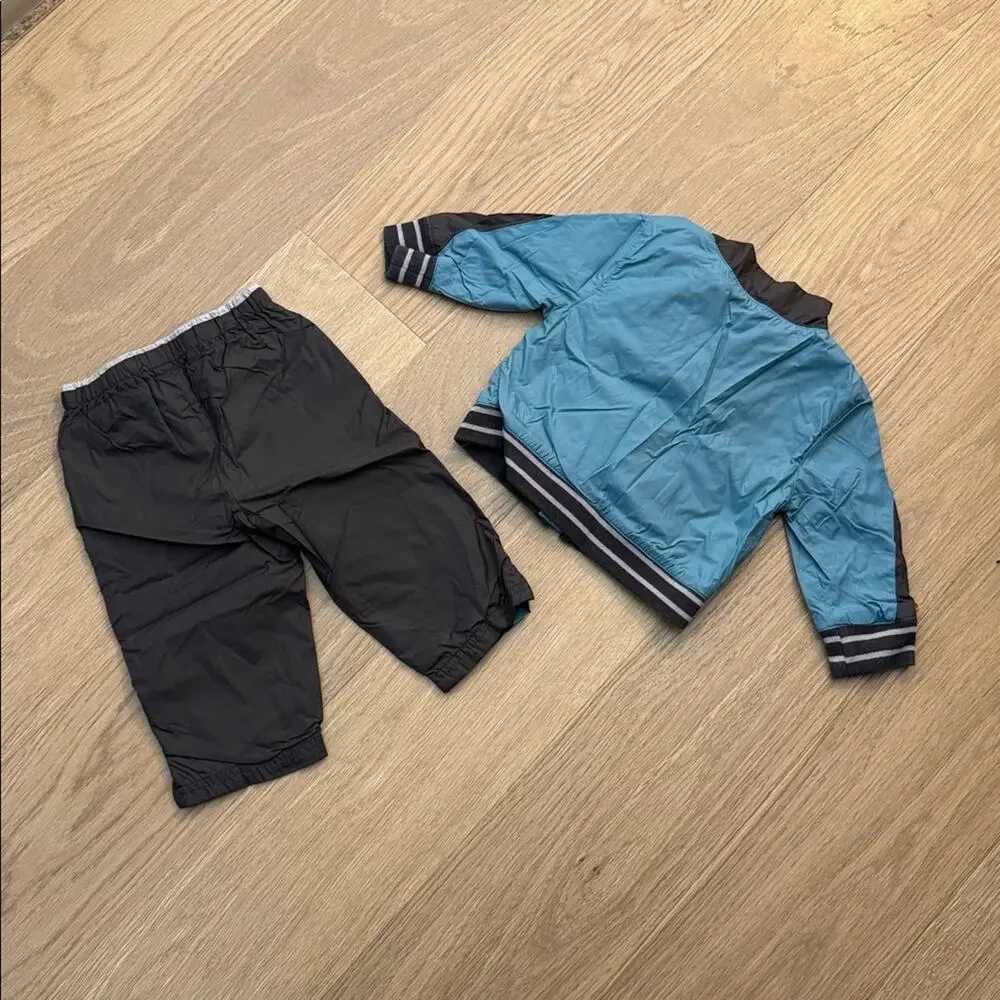 Guess Teal and Gray Jacket and Pants Two Piece Athletic Set Size 12 Months